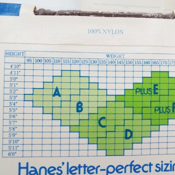 Vintage Hanes Everyday Town Taupe Sandalfoot Sheer Stretch Pantyhose Size A-B - Picture 4 of 6